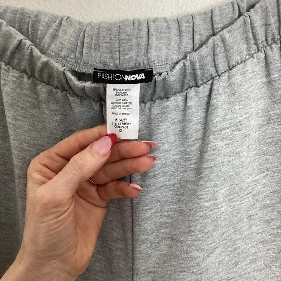 NEW Fashion Nova Heather Grey Soft Lounge Shorts - Picture 5 of 6